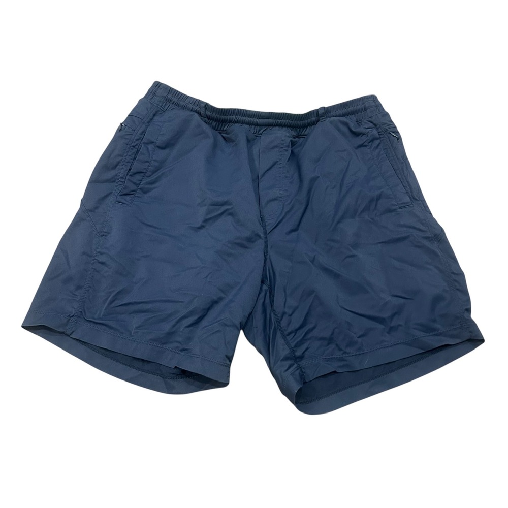 Birddogs Classic Lined Shorts Mens XL Navy Blue Zipper Pockets Athletic Gym